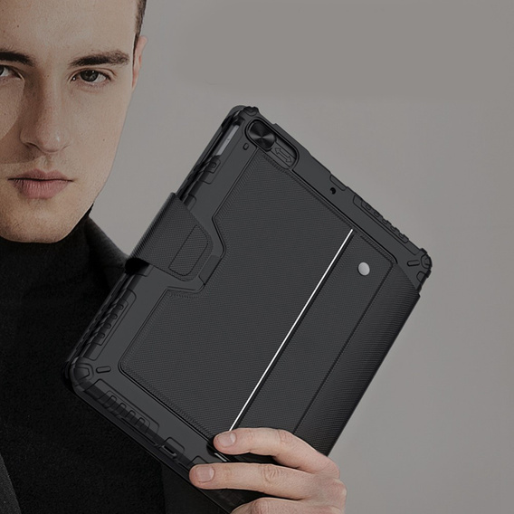 Чехол + клавиатура iPad 7/8/9 10.2 2019 / 2020 / 2021, NILLKIN Bumper Pen Slot, чёрный