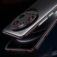 Чохол для Xiaomi 14 Ultra, Armor Bumper, з кришкою об'єктива, чорний / червоний