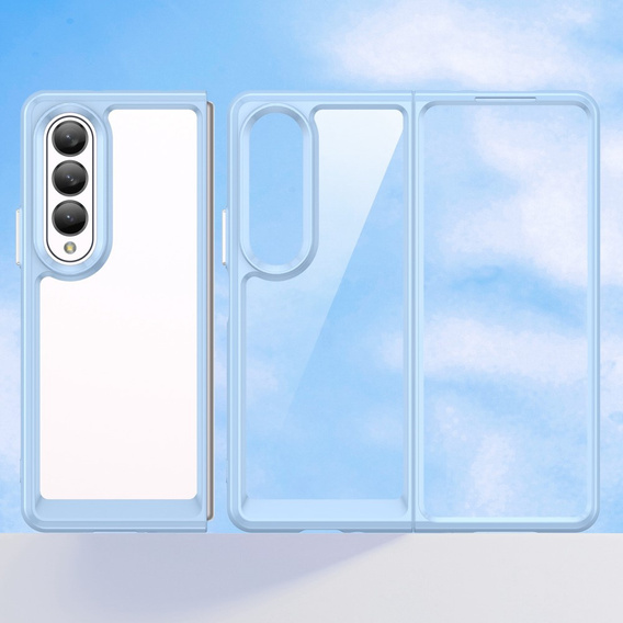 Чехол ERBORD для Samsung Galaxy Z Fold 4 5G, Hybrid Case, Baby Blue