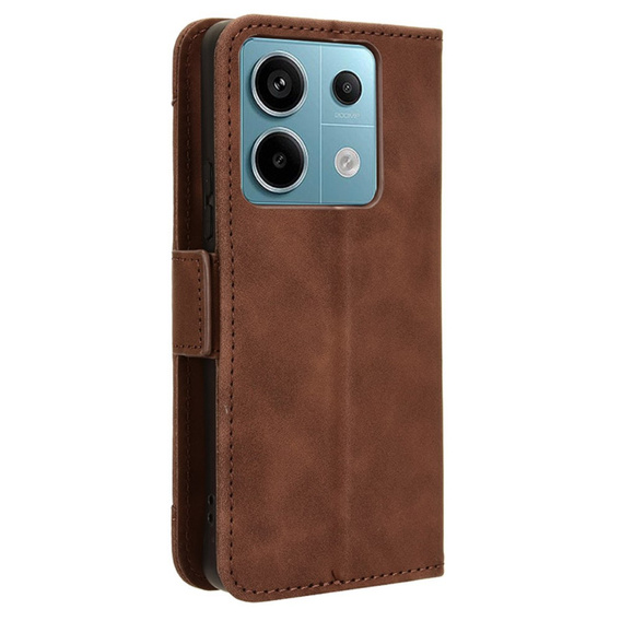 Футляр з клапаном для Xiaomi Redmi Note 13 Pro 5G, Card Slot, коричневий