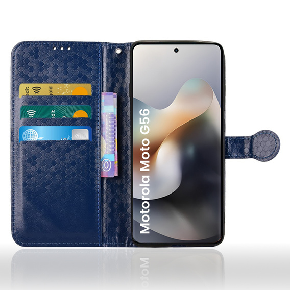 Флип-кейс для Motorola Moto G56 5G, Wallet Rhombus, синий