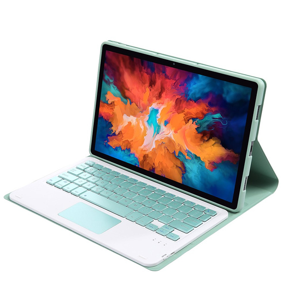 Чохол + клавіатура Lenovo Tab P11 J606F / Tab P11 5G / P11 + Plus, TouchPad Keyboard, світло-зелений