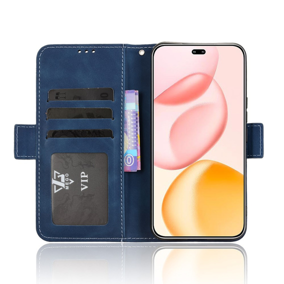 Футляр з клапаном для Honor 400 Pro 5G, Card Slot, темно-синій