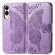 Откидной чехол для Samsung Galaxy S25 Edge, Butterfly, фиолетовый