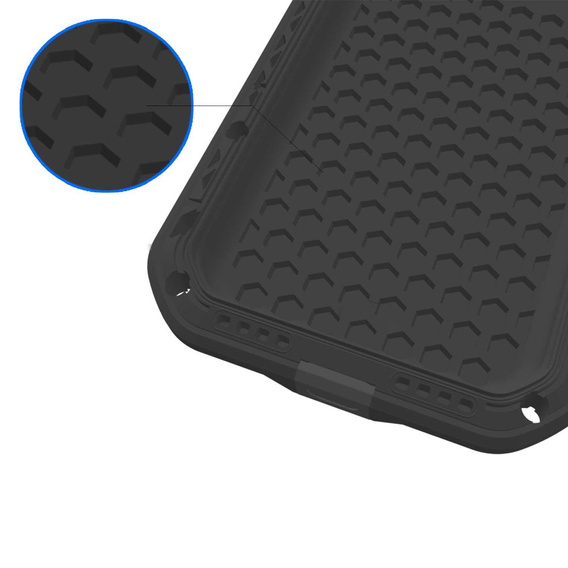 Чoхол Love Mei до iPhone 8 Plus / 7 Plus, armored with glass, чорний