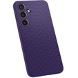 Чехол Spigen для Samsung Galaxy S24, Liquid Air, фиолетовый + закаленное стекло 9H
