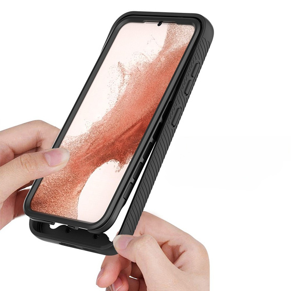 Чoхол Shockproof до Samsung Galaxy S23, із захисним екраном, чорний