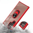 Чехол до Samsung Galaxy S23 Ultra, Clear Ring, красный