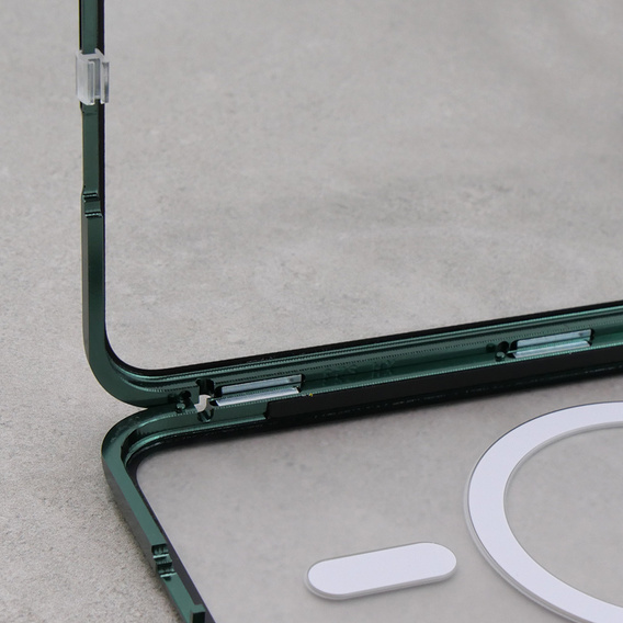Магнітний чохол Dual Glass MagSafe для Samsung Galaxy S23, зелений