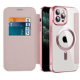 Чохол-книжка для iPhone 11 Pro Max, RFID Wallet MagSafe CamShield, рожевий