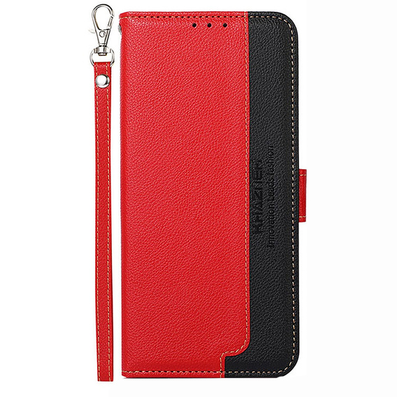 Чохол-книжка для Poco F5 5G, KHAZNEH RFID, червоний / чорний