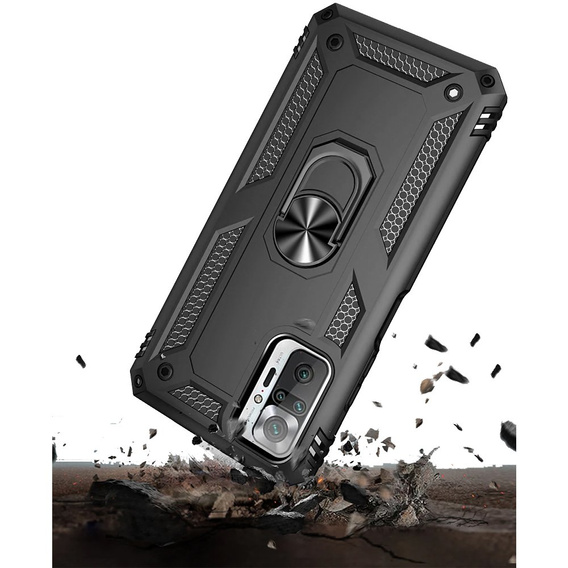 Броньований Чoхол до Xiaomi Redmi Note 10 Pro, Nox Case Ring, чорний