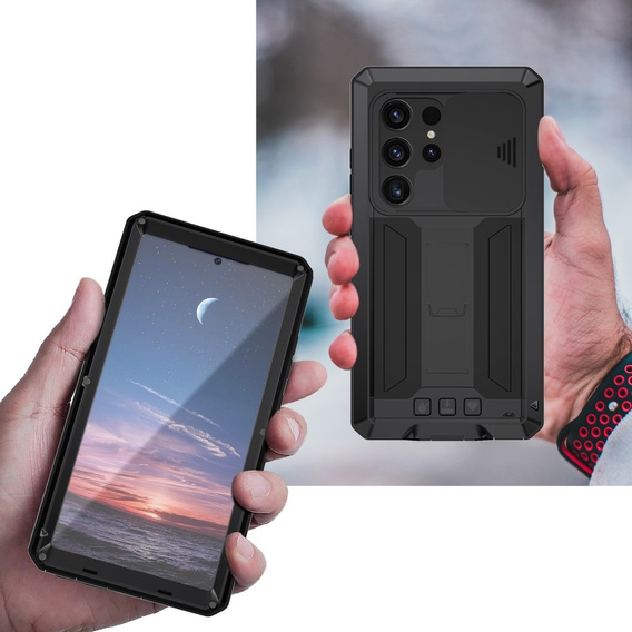 Бронированный чехол для Samsung Galaxy S24 Ultra R-JUST, серебряный