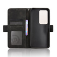 Чехол с клапаном для Xiaomi Redmi 15 5G / 4G, слот для карт, бумажник, черный