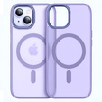 Чохол для iPhone 13, для MagSafe, ERBORD Matt Case, фіолетовий + захисне скло