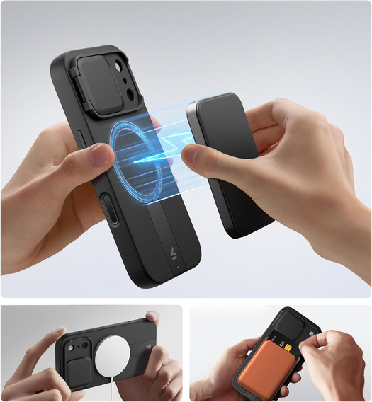 Чохол для iPhone 12 / 12 Pro, Suritch Shockproof, для MagSafe, чорний