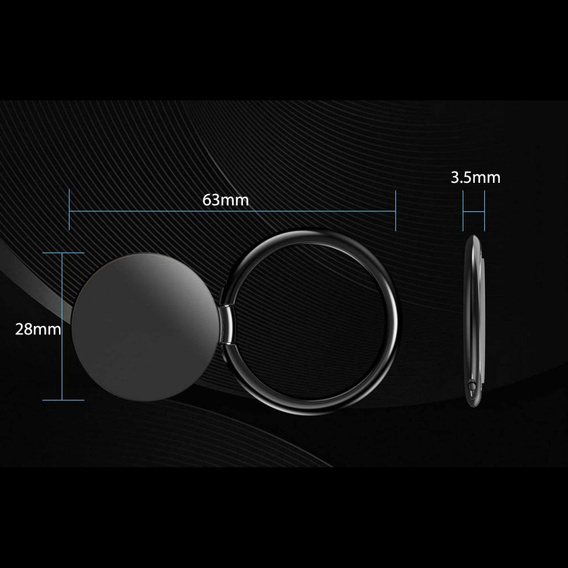 Магнитное кольцо для телефона ( на палец ) Tech-Protect Magnetic Phone Ring , Black