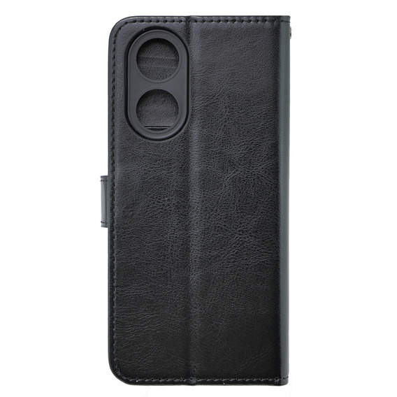 Откидной чехол для Oppo A38 4G / Oppo A18 4G, Crazy Horse Wallet, чёрный