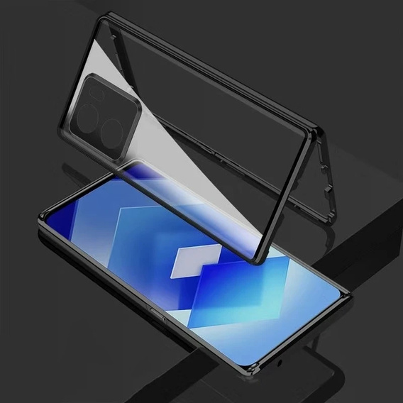 Чохол для Xiaomi Poco X7 Pro 5G, Magnetic Dual Glass, чорний