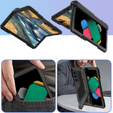 Бронированный чехол для Samsung Galaxy Z Fold6 5G, алюминиевый, с подставкой и местом для стилуса, чёрный