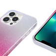 Чехол Glitter Case до iPhone 13 Pro, Silver/Pink