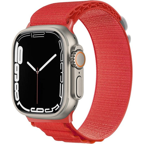 Нейлоновый ремешок до Apple Watch 1/2/3/4/5/6/7/8/SE/ULTRA 42/44/45/49mm, Red