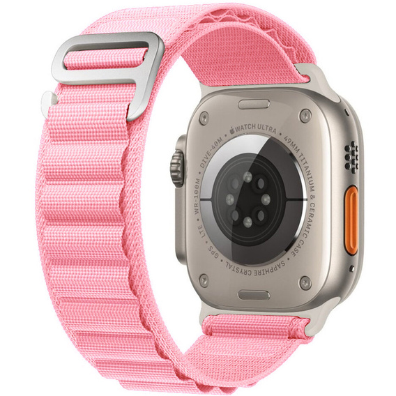 Нейлоновый ремешок для Apple Watch 1/2/3/4/5/6/7/8/SE/ULTRA 42/44/45/49 мм, розовый