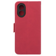 Футляр з клапаном для Oppo A38 4G / Oppo A18 4G, Card Slot, червоний