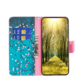 Откидной чехол для Infinix Hot 30, Wallet, sakura, синий