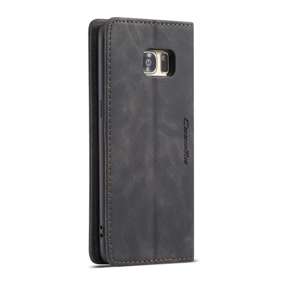 Чехол CASEME для Samsung Galaxy S7 Edge, Leather Wallet Case, чёрный
