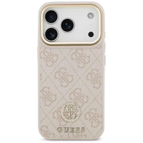 Чехол GUESS 4G Strass Logo с ремешком, MagSafe для iPhone 17 Pro Max
