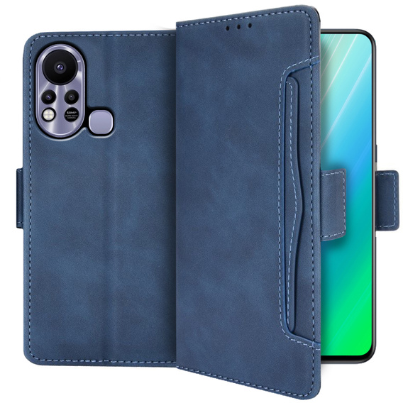 Футляр з клапаном для Infinix Hot 11s, Card Slot, темно-синій 