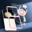 Чохол для Samsung Galaxy Z Flip7 FE / Z Flip6, Corners Dropproof, для MagSafe, прозорий / рожевий