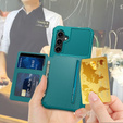 Чехол для Samsung Galaxy S23 FE, Card Holder Kickstand, зелёный