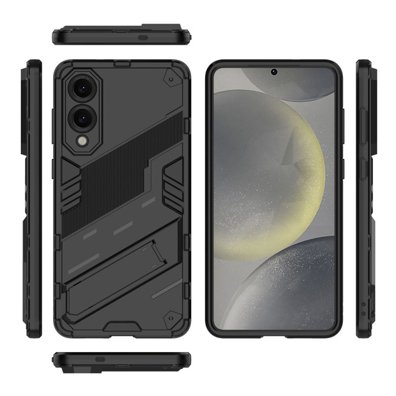 Чехол для Samsung Galaxy S25 Edge, Military kickstand, чёрный