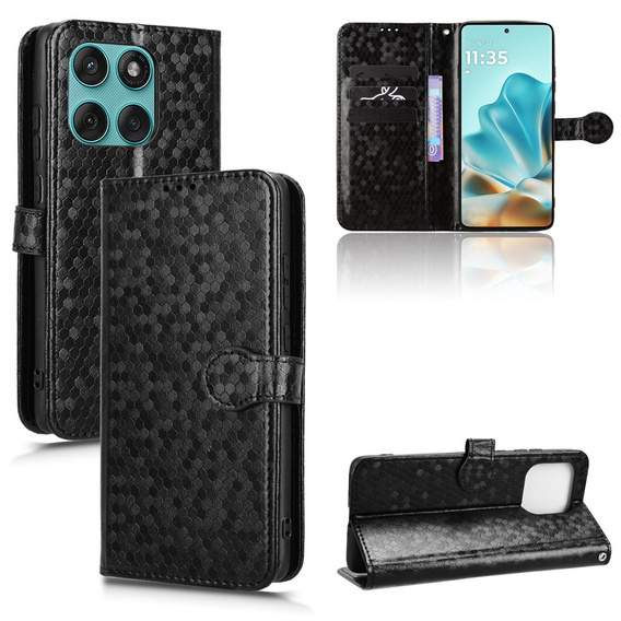 Флип-кейс для Motorola Edge 60 / 60 Fusion, Wallet Rhombus, чёрный