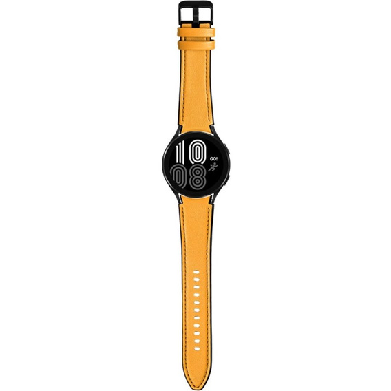 Кожаный ремешок для часов Samsung Galaxy Watch 4 / 5 40/42/44/46/45MM PRO, Yellow