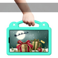 Детский чехол для Samsung Galaxy Tab A9, Cute Patterns, с подставкой, зелёный
