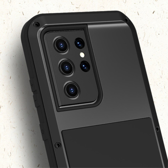 Чoхол Love Mei до Samsung Galaxy S21 Ultra, armored without glass, чорний