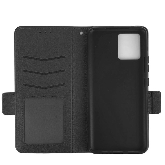 Чохол-книжка для Motorola Moto G72, Wallet Litchi Magnet, чорний