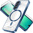 Чохол для Samsung Galaxy A26, Electro MagSafe, темно-синій + Скло на екран