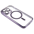 Чохол для iPhone 14 Pro Max, Electro MagSafe, фіолетовий + Скло на екран
