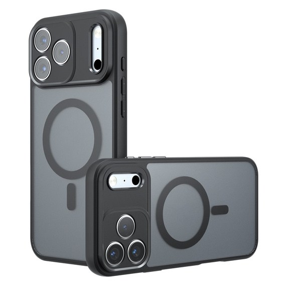 Матовий чохол для iPhone 17, для Magsafe, матовий чорний