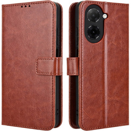 Откидной чехол для Xiaomi Redmi A5, Crazy Horse Wallet, коричневый