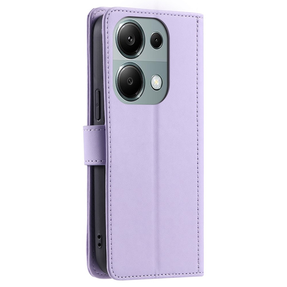 чехол-крышка для Xiaomi Redmi Note 13 Pro 4G / Xiaomi Redmi Note 14S / Xiaomi Poco M6 Pro 4G, Rhombus Crossbody Leather, фиолетовый