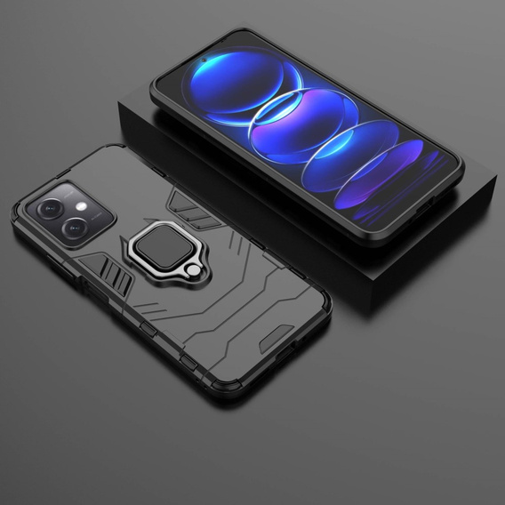 Чoхол до Xiaomi Redmi Note 12 5G / POCO X5 5G, Kickstand Ring, чорний