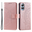 Чохол-книжка для Oppo A17, Mandala, рожевий rose gold