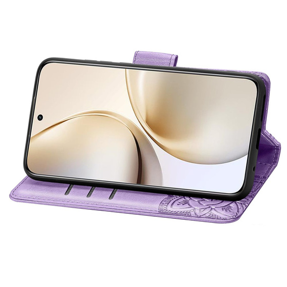 Откидной чехол для Realme 14 Pro 5G, Butterfly, фиолетовый