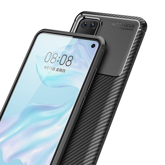 Чoхол до Huawei P40, Carbon Gel, чорний
