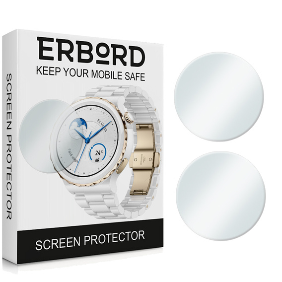 Защитное стекло 2х Erbord для дисплея смарт часов Huawei Watch GT 3 Pro 43mm